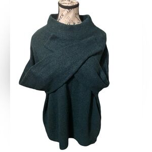 H&M Cozy Forest Green Cowl Neck Turtleneck Sweater